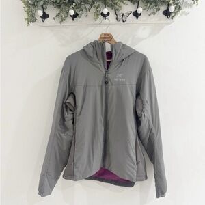 Arc'teryx Atom Grey Full Zip Hooded Jacket XL CP womens